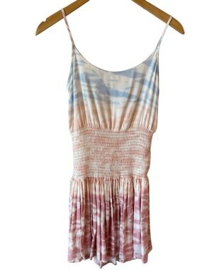 Ocean Drive Tie-Dye Mini Dress in Blue, Pink, Cream
